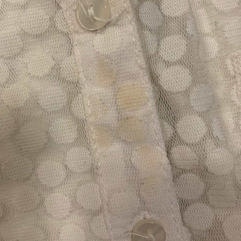 Le Chateau Sheer Polka Dot Sleeveless Top - size M - Picture 3 of 3